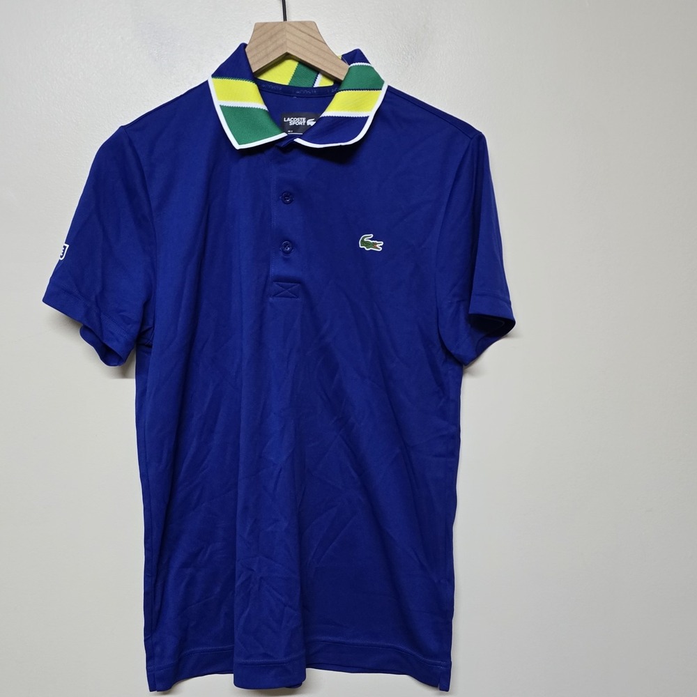 Lacoste Sport Polo Shirt Men's Small Royal Blue Ultra Dry UV50+ Tennis Golf NWT